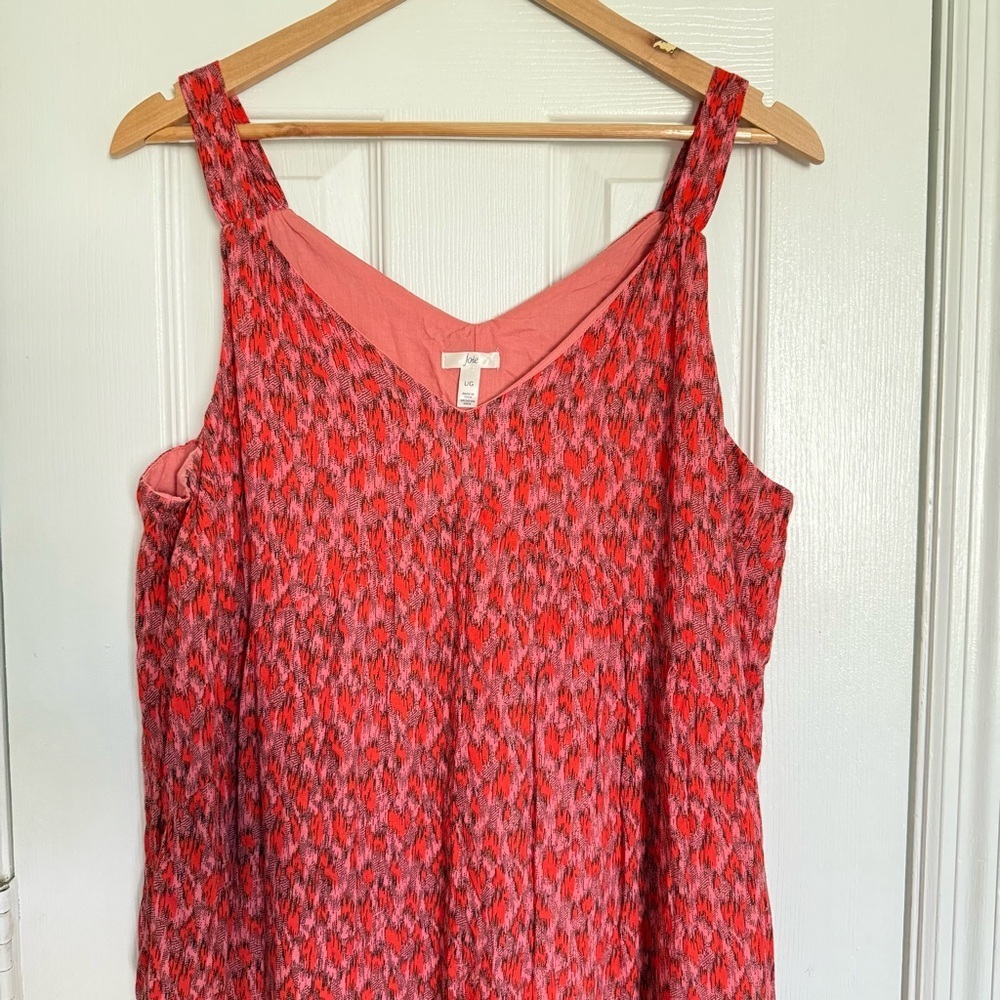 Joie Red Boho Cottagecore Flowy Maxi Dress Anthropologie Large - Picture 2 of 5